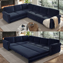 118" L-Shaped Convertible Sleeper Sofa