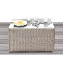 Outdoor Wicker Sectional With Weather Resistant Cushions And Table