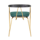 Vanessa - Contemporary Chair (Set of 2) - Gold / Green - Black