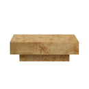 43.31 Inch Burl Wood Veneer Coffee Table