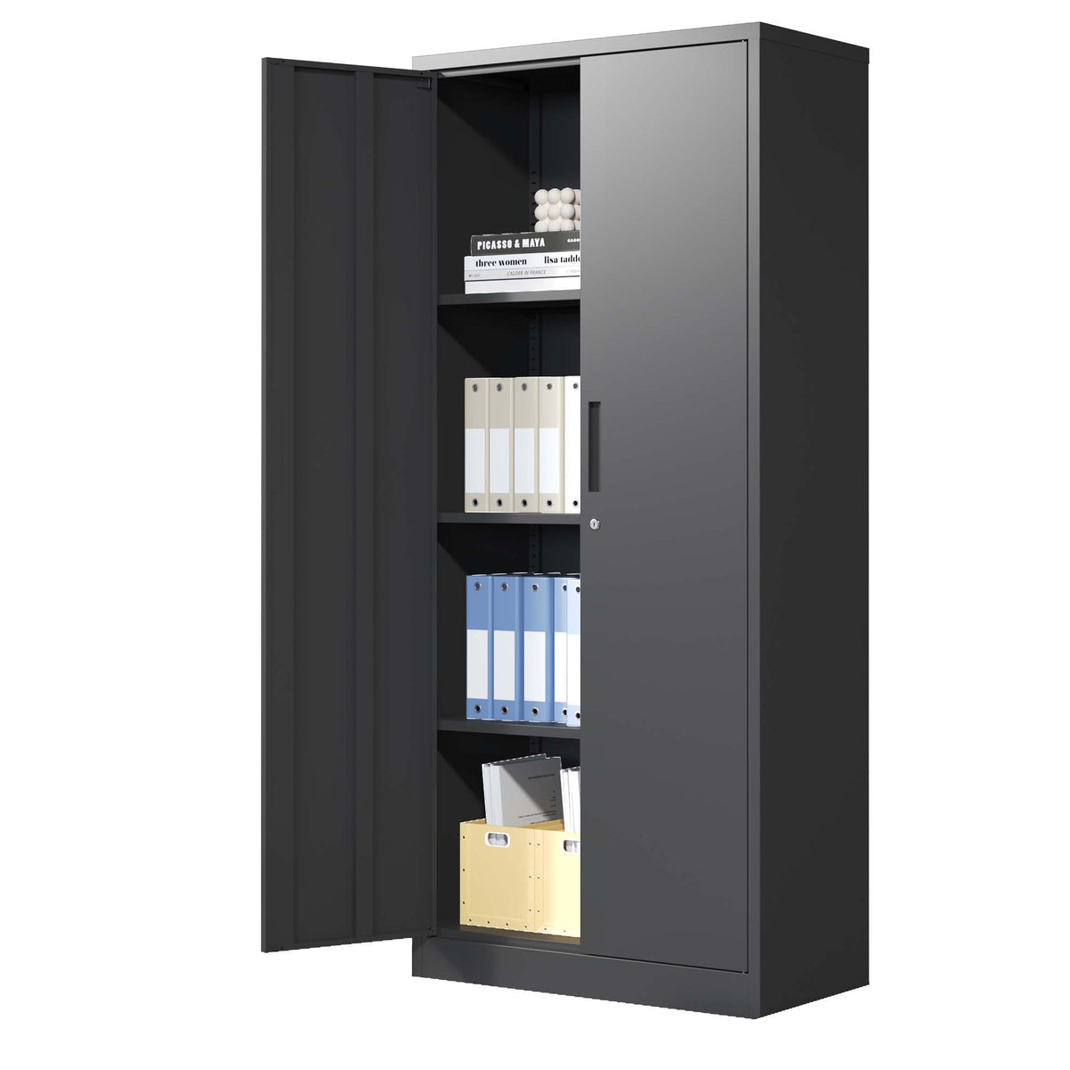 Heavy Metal Garage Storage Cabinet With Locking Doors, Steel, Adjustable Shelves, photo 19 of 34