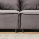 79" Velvet Sofa, Upholstered Recliner Sofa with Pillows, Living Room Sofa Chair Furniture, Home Office Use