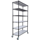 6 Tier 6000Lbs Capacity Nsf Metal Shelf Wire Shelving Unit, Heavy Duty Adjustable Storage Rack With Wheels & Shelf Liners For Commercial Grade Utility Steel Storage Rack by HouseOfZazla