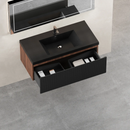 42" Floating Bathroom Vanity with Sink and Striped Storage Cabinet by HouseOfZazla