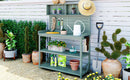 TOPMAX 65" Large Wooden Farmhouse Rustic Outdoor Potting Bench Table