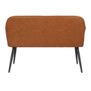 Daniella - Industrial High Back Bench - Black / Camel by HouseOfZazla