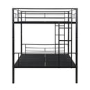 Modern Metal Bunk Bed, Full Over Full, No Box Spring Needed - Black by HouseOfZazla