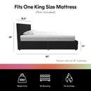 King Upholstered Bed With Storage - Black by Unique Piece Furniture