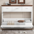 Twin Size Murphy Bed With 3 Drawers - White by Unique Piece Furniture