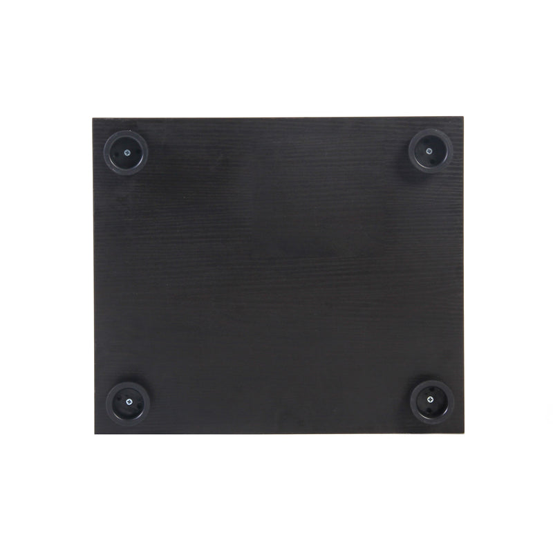 4 Shelves Glass Cabinet Glass Display Cabinet with One Door, Black