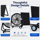 24 Inch Solar Floor-Standing Fan With Adjustable Solar Panel by HouseOfZazla