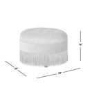 Yolanda - Round Upholstered Accent Ottoman by HouseOfZazla