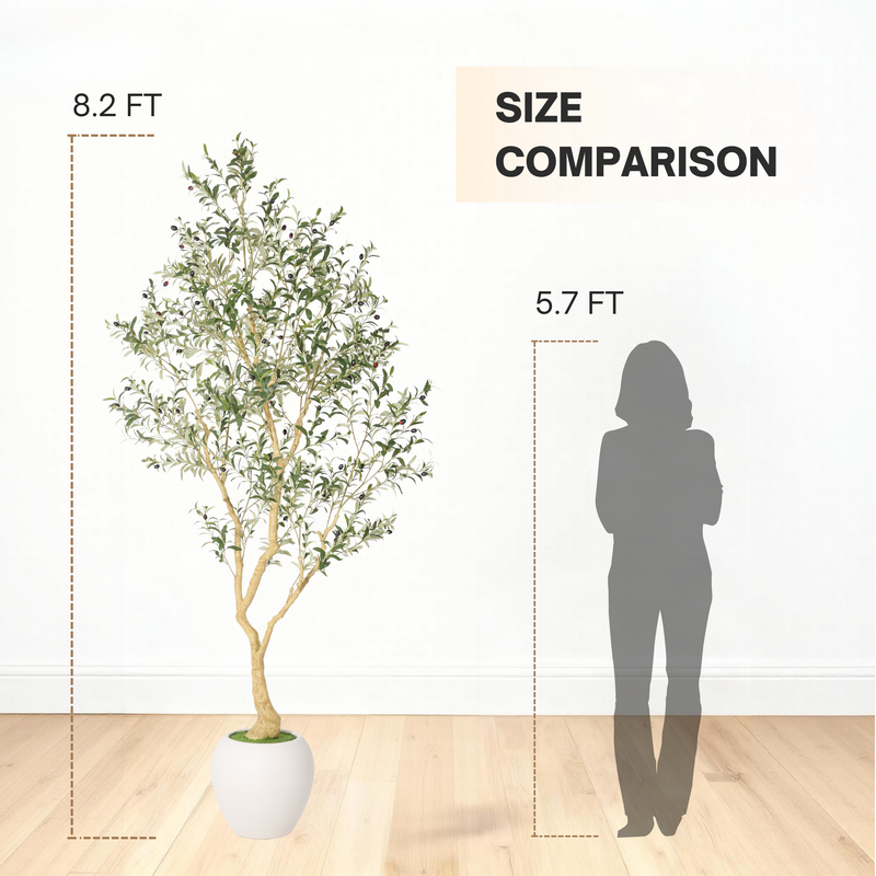 8.2FT Artificial Olive Tree With Big Decorative, photo 6 of 8