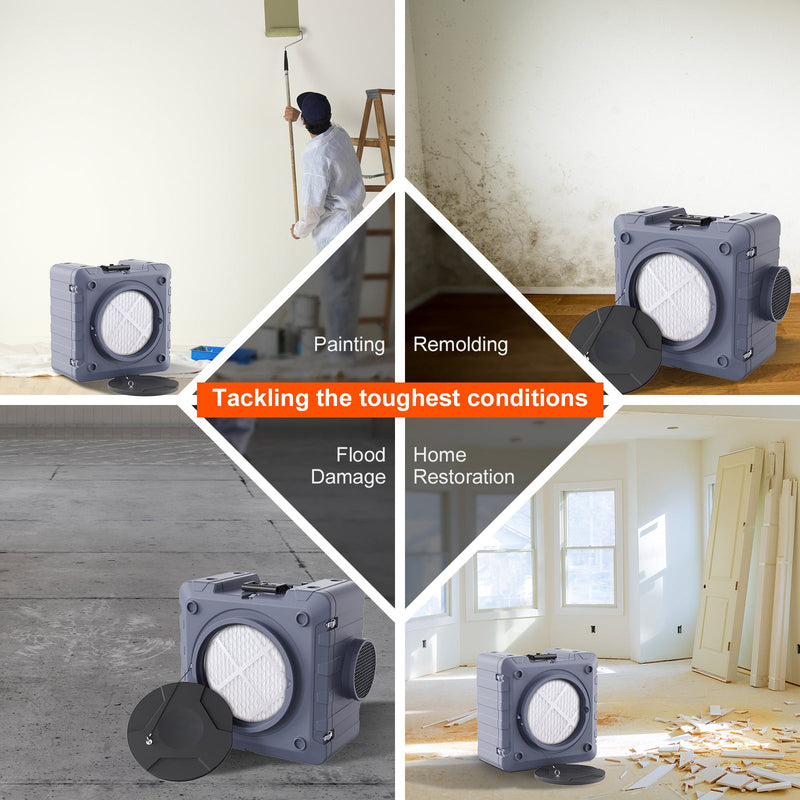 Air Scrubber with 3-Stage Filtration, Stackable Negative Air Machine 800 CFM, photo 8 of 10
