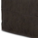 Sheffield - Square Pouf - Distressed Dark Brown by HouseOfZazla