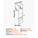 Flip-Up Dock Ladder, 4-Step, Heavy-Duty Aluminum Alloy Pontoon Boat Swim Ladder by HouseOfZazla