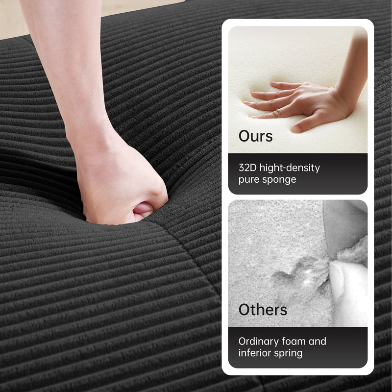 U-Shaped Modular Sofa with Breathable Corduroy Fabric, photo 7 of 10