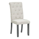 6-Piece Retro Rectangular Dining Table Set, Table with Unique Legs and 4 Upholstered Chairs & 1 Bench for Dining Room and Kitchen (Gray Wash)