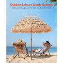 Tiki Umbrella Thatched Patio Umbrella 6 ft Poolside Beach Umbrella