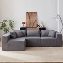Modular L Shaped Sectional Compressed Sofa, Free Combination by HouseOfZazla