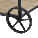 Shelf With Wheel - Black / Brown