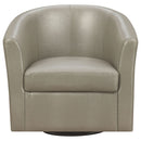 Swivel Armchair With Barrel-Back Design
