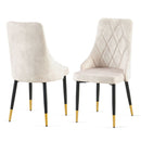 Dining Chairs Living Room Chair Modern Kitchen Armless Side Chair With Metal Legs by HouseOfZazla