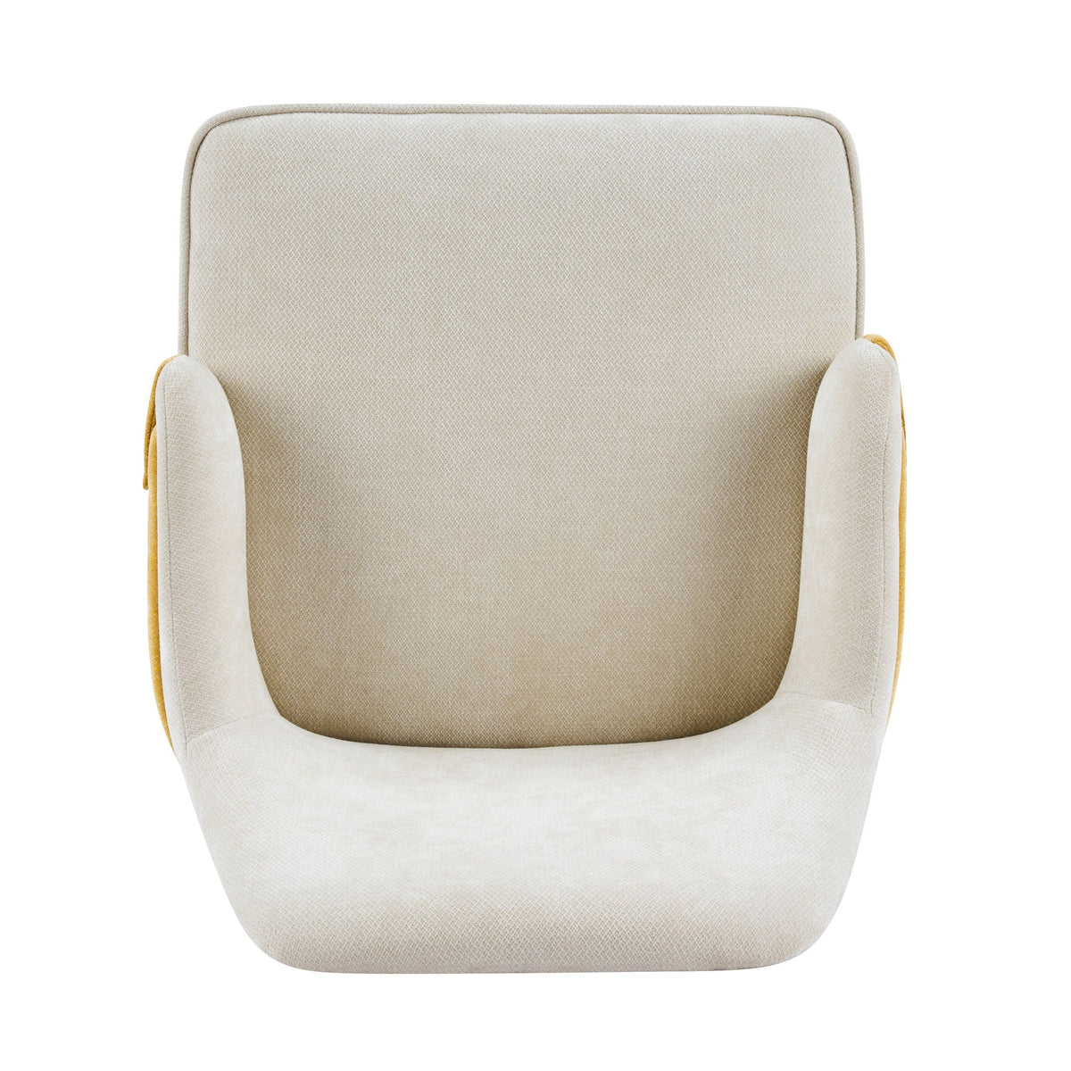 Indoor Dining Chair Set of 2 with Sturdy Frame - Beige / Yellow, photo 9 of 16
