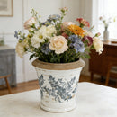7.1x7.1x6.7' Ceramic Planter with Floral Pattern, Set of 2 by HouseOfZazla