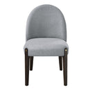 Clayten Gray Fabric and Espresso Finish Dining Chair (Set of 2)