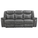 Hudson - Motion Sofa Pillow Top Arms Reclining Comfort - Gray by HouseOfZazla