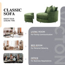 360° Swivel Accent Barrel Chair With Storage Ottoman & 4 Pillows, Modern Leisure Chair Round Accent For Living Room by Unique Piece Furniture