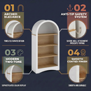 47" Freestanding Display Rack with Woodgrain Shelves by HouseOfZazla