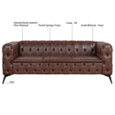Square Arm Removable Cushion 3 Seater Sofa by HouseOfZazla