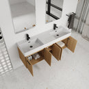 60" Floating Double Sink Bathroom Vanity with Extra-Large Storage by HouseOfZazla
