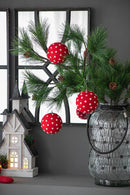 D3.9" Christmas Ball Ornaments, Set of 6