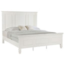Chelema - Eastern King Panel Bed - Cream White by HouseOfZazla