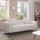 77.2"Large size two Seat Sofa,Modern Upholstered,White mohair Granular velvet