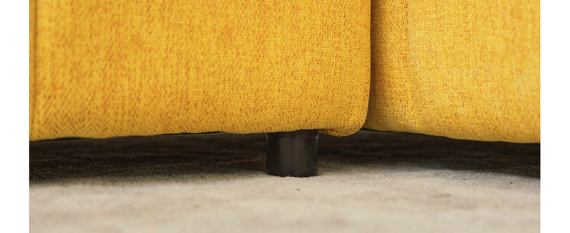 91.73" L-shaped Sofa Sectional Sofa Couch with 2 Stools and 2 Lumbar Pillows for Living Room, Yellow