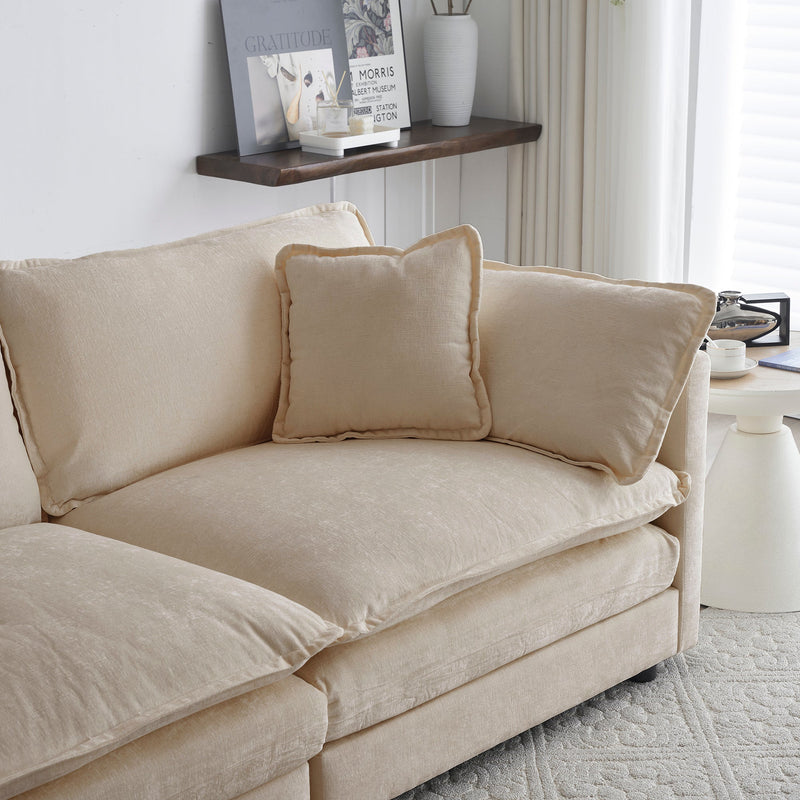 Walker Edison | Chenille Modern Cloud Loveseat Sofa