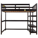 Loft Bed With Storage Shelves And Under Bed Desk by HouseOfZazla
