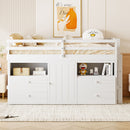 Loft Bed With 4 Drawers, Underneath Cabinet And Shelves by Unique Piece Furniture