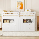 Loft Bed With 4 Drawers, Underneath Cabinet And Shelves by Unique Piece Furniture