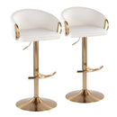 Claire - Contemporary / Glam Adjustable Bar Stool (Set of 2) by HouseOfZazla