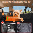 Dog Car Back Seat Cover With Zipper Mesh Window Storage Bags Waterproof 600D Oxford Cloth Car Seat Protector With Slide Flaps For Cars Trucks SUVs by GBruno Store
