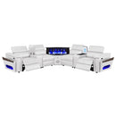 Nova - Sectional With Bluetooth Speaker, LED And Lifting Wine Cabinet