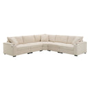 Convertible L Shaped Sectional Corner Couch With Armrest Storage Cup Holders USB Charger, Irregular Corner Oversized Comfy Modular Sofa by HouseOfZazla