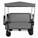 3-in-1 Folding Wagon Cart with Bench Seat, Canopy & Storage by HouseOfZazla