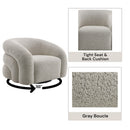 Irma Chair With Swivel - Gray by HouseOfZazla