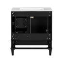 Bathroom Vanity & Tall Storage Cabinet Set With Doors, Adjustable Shelves, Soft Close Hinges, Sink by HouseOfZazla